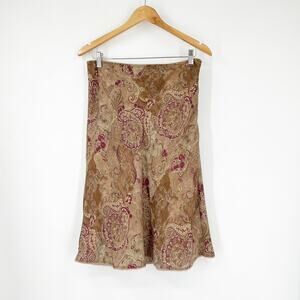 Vintage Y2k Old Navy Paisley Lined Slip Skirt Size 6